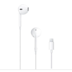 Apple Earbud Headphones One Size White Lightning Connector